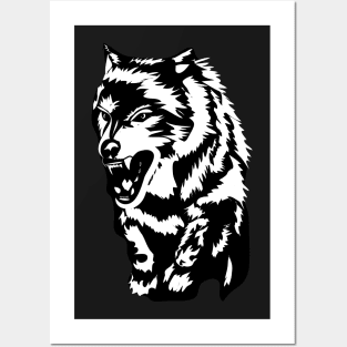 Angry wolf Posters and Art